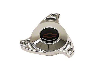Camaro Air Cleaner Cover Wing Nut, Spinner Shape, Large Bowtie Logo, Chrome, 1967-69