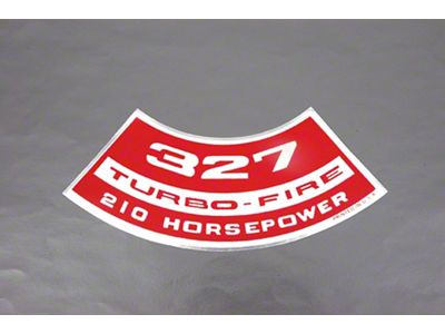 Air Cleaner Decal,327 Turbo-Fire 210 Horsepower,67-69