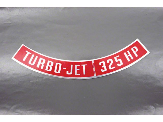 Air Cleaner Decal,Turbo Jet,325 HP,67-69