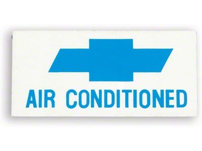 Camaro Air Conditioned Window Decal, 1967