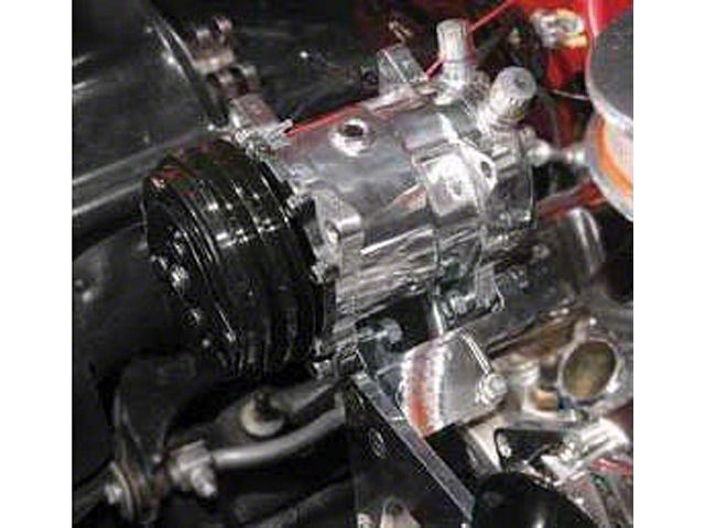 Camaro Air Conditioning Compressor, Polished, Sanden 508/134A, 1967-1981