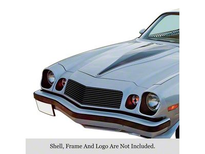 Aluminum Billet Wide Upper Grille; Black (78-81 Camaro)