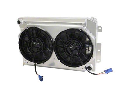 Aluminum Radiator and Brushless Cooling Fan Kit; 2.75-Inch Core (67-69 V8 Camaro w/ Manual Transmission)