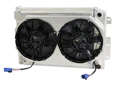 Aluminum Radiator and Brushless Cooling Fan Kit; 2.75-Inch Core (67-69 Camaro w/ Manual Transmission & LS Swap)