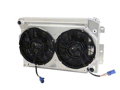 Aluminum Radiator and Brushless Cooling Fan Kit; 2.75-Inch Core (67-69 V8 Camaro w/ Automatic Transmission)