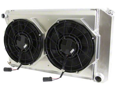 Aluminum Radiator and Brushless Cooling Fan Kit; 2.75-Inch Core (70-81 V8 Camaro w/ Automatic Transmission)