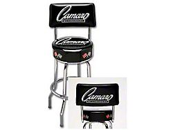 Camaro Bar Stool, With Backrest & Camaro Logo