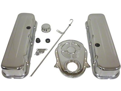 Camaro Big Block Chrome Engine Dress Up Kit With Short Smooth Style Valve Covers 1967-1995