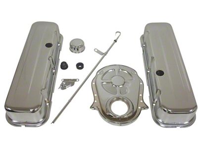 Camaro Big Block Chrome Engine Dress Up Kit With Tall Smooth Style Valve Covers, 1967-1995