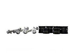 Billet Aluminum Body Mount Bushing Kit; Black Anodized (67-81 Camaro)