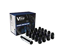 Black Acorn Spline Lug Nuts; M12x1.5; Set of 20 (82-92 Camaro)