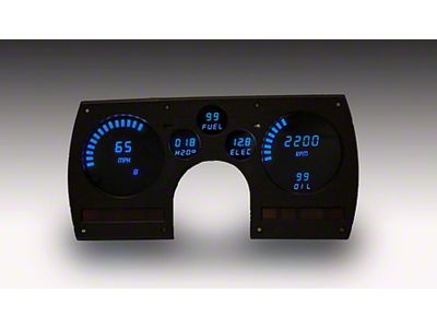 Camaro Blue Led Digital Replacment Gauge Panel 1982-1990