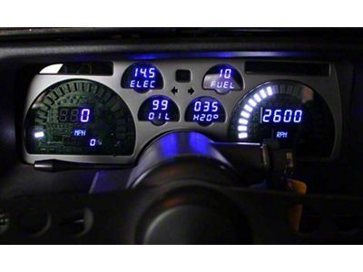 Camaro Blue, LED Digital Replacement Gauge Cluster, 1991-1992