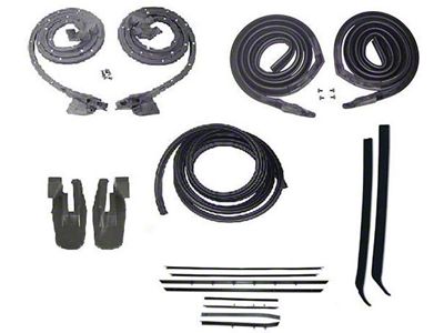 Camaro Coupe Body Weatherstrip Kit, With Reproduction Window Felt, For Cars With Deluxe Interior & Rally Sport RS Or With Optional Exterior Trim, 1968