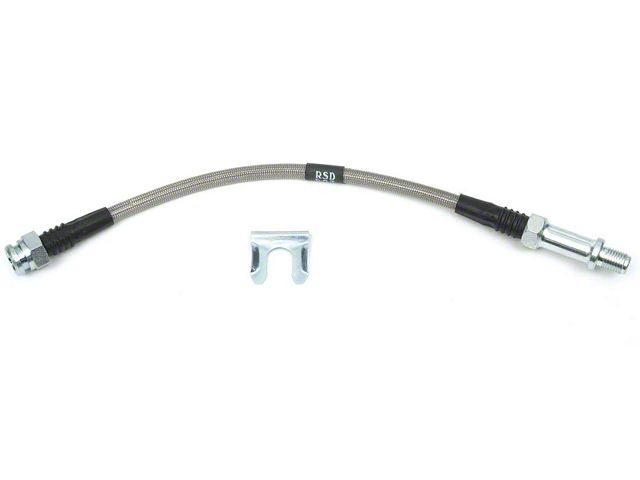 Camaro Brake Hose, Front, Braided Stainless Steel, For CarsWith Drum Brakes, 1968-1969
