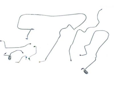 Camaro Brake Line Kit, Power Disc, Stainless Steel, 1975-1980