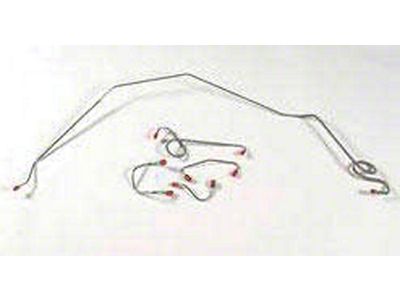 Camaro Brake Line Set, Front, Stainless Steel, For Cars With Manual Drum Brakes, 1967-1968