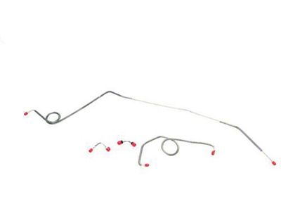 Camaro Brake Line Set, Front, Steel, 4-Piece, Disc Conversion, For Cars With Power Brakes, 1967-1969