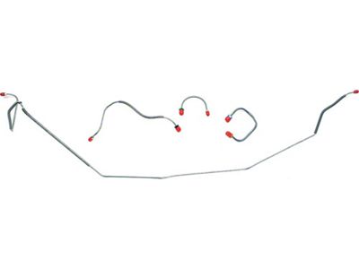 Camaro Brake Line Set, Front, Steel, For Cars With Manual Drum Brakes, 1967-1968