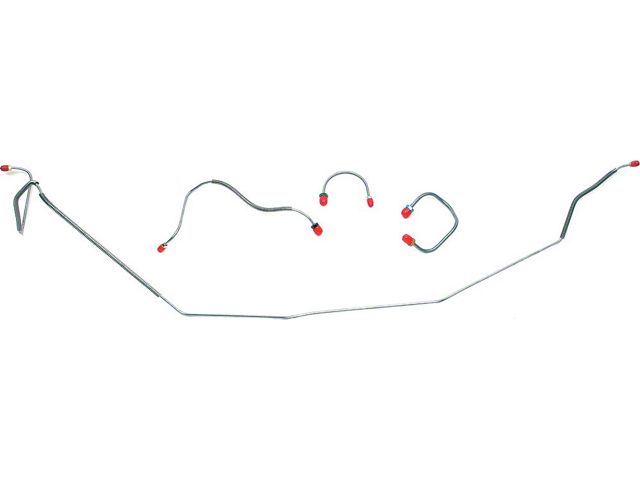 Camaro Brake Line Set, Front, Steel, For Cars With Manual Drum Brakes, 1967-1968