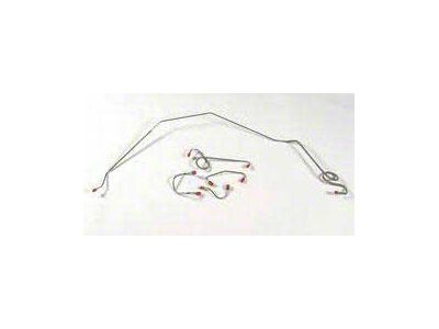 Camaro Brake Line Set, Front, Steel, For Cars With Manual Drum Brakes, 1969