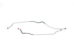 Camaro Brake Line Set, Rear Axle, Stainless Steel, Mono Leaf Spring, 1967