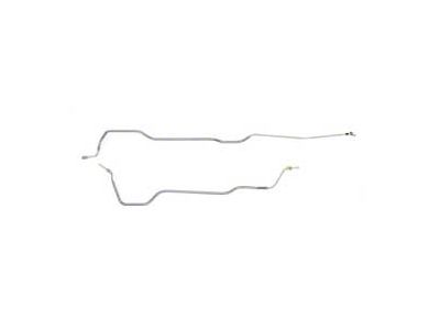 Rear Axle Pre-Bent Brake Line Kit; OE Steel (1967 Camaro w/ Mono-Leaf Springs)