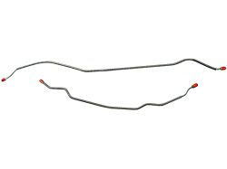 Pre-Bent Rear Axle Brake Line Kit; OE Steel (1969 Camaro w/ Multi-Leaf Springs)