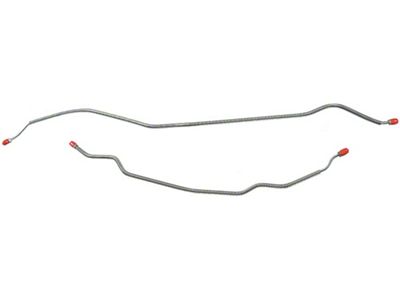 Pre-Bent Rear Axle Brake Line Kit; OE Steel (1969 Camaro w/ Multi-Leaf Springs)