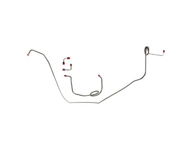 Camaro Brake Line Set, Front, Stainless Steel, 4-Piece, Disc Conversion, For Cars With Manual Brakes, 1967-1969