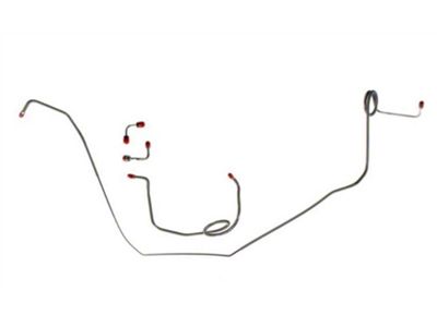 Camaro Brake Line Set, Front, Stainless Steel, 4-Piece, Disc Conversion, For Cars With Manual Brakes, 1967-1969