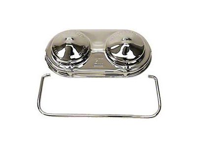 Camaro Brake Master Cylinder Cover, Power Or Manual, 5-5/8x 2-1/2, Chrome, 1967-69