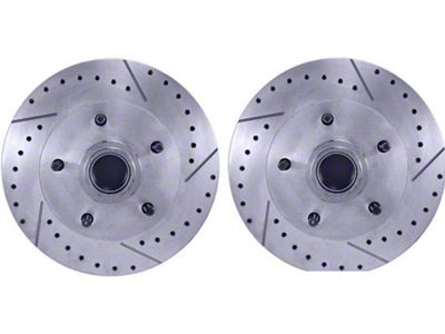 Camaro Brake Rotors, Front, Drilled & Slotted, 1967-1969