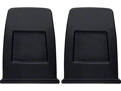 Camaro Bucket Seat Back Plastic Panels, Black, 1971-1977