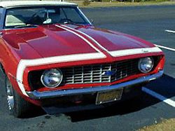 Camaro Bumble Bee Vinyl Stripe Set, Super Sport SS , Red, 1969