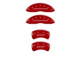 Camaro Caliper Covers, Red, Front Camaro & Rear SS Logo, V8, 2010-2013