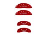 Camaro Caliper Covers, Red, Front & Rear RS Logo, V6, 2010-2013