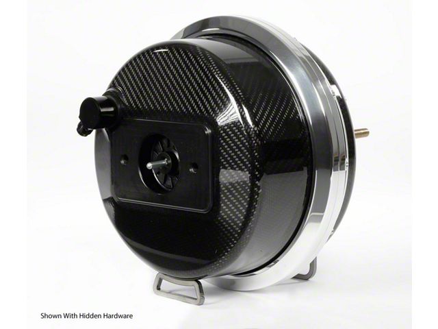 Camaro Carbon Fiber Brake Booster 9 Inch With Polished Aluminum Outer Rings And Exposed Hardware