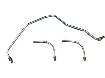 Camaro Carburetor Fuel Line Set, Holley 4-Barrel Carburetor, Stainless Steel, Z28, 1970-1972 (Z28 Coupe)