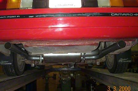 82-92 Camaro/Firebird 4 Catback Exhaust System w/ Spintech Race Series Muffler Dual Tailpipe, for Single Cat Car, Mufflex - Hawks Third Generation