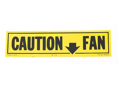 Camaro Caution Fan Decal, 1981-1982