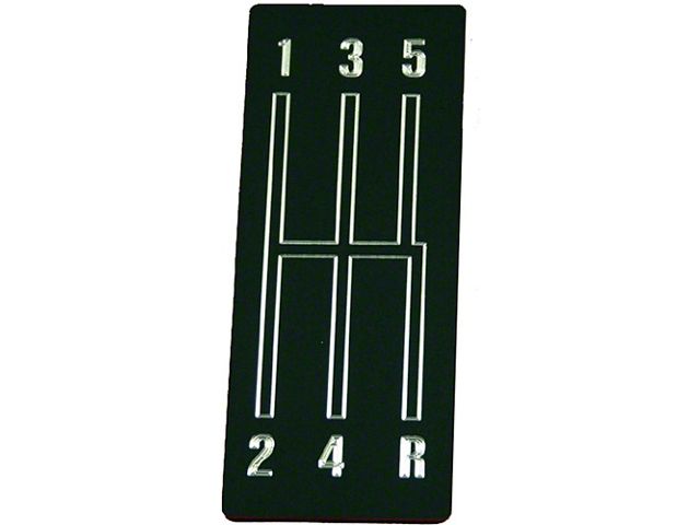 Emblem,Shift Plate,Black,Console,5-Speed,68-69