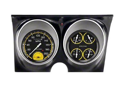 Camaro Classic Instruments Autocross Yellow Series Speedtachular Analog Gauge Kit, 1967-1968