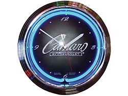Camaro Clock,Neon Script