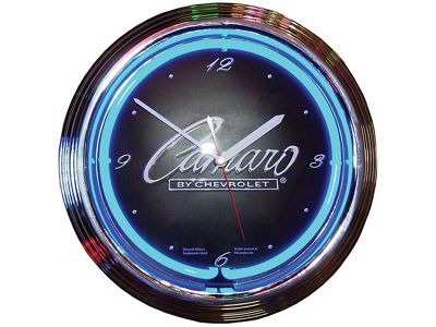 Camaro Clock,Neon Script