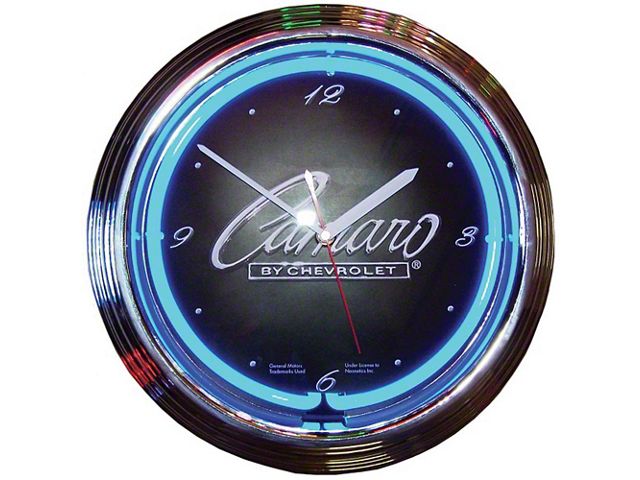 Camaro Clock,Neon Script