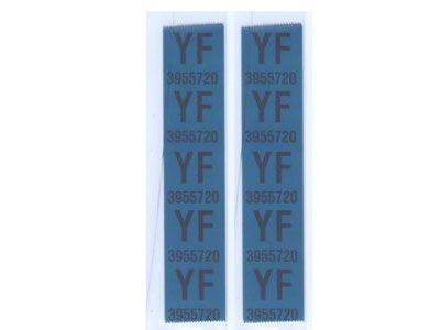 Camaro Coil Spring Tape Decals, Code YF, Z28, 1969 (Z/28 Coupe)