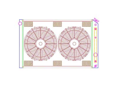 ComboUnit CrossFlow Radiator; 1-Row (82-92 Camaro w/ Automatic Transmission)