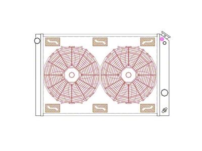 ComboUnit CrossFlow Radiator; 2-Row (82-92 Camaro w/ Manual Transmission)