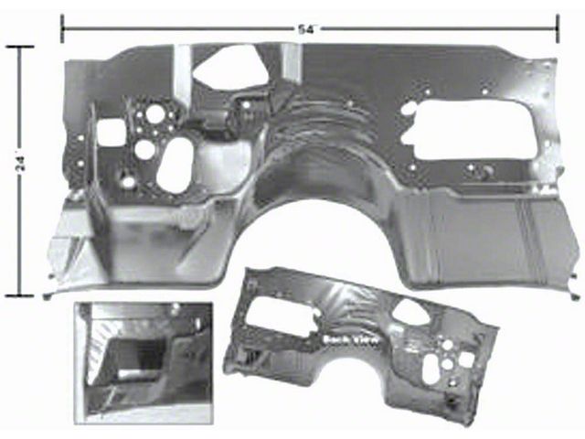 Camaro Complete Firewall, For Cars Without Air Conditioning, 1970-1973
